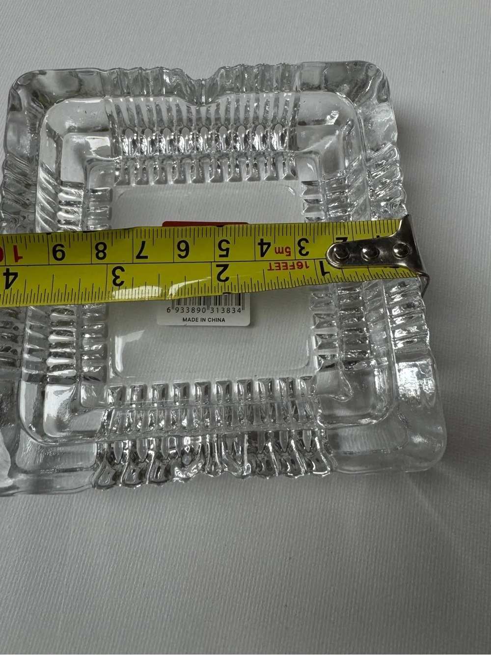Deli Glass Ashtray 4”x4” (New)